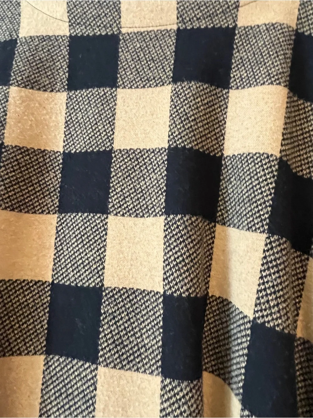 J. Jill Black and Tan Buffalo-Check Scoop Neck Sweater - Picture 4 of 7